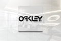 Oakley on glossy office wall realistic texture